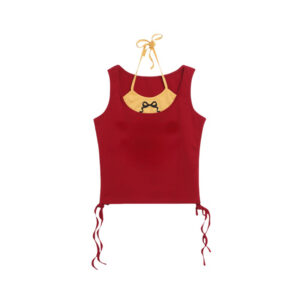 Fake Two-Piece Contrasting Color Tank