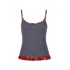 Gray Blue Stitching Tank