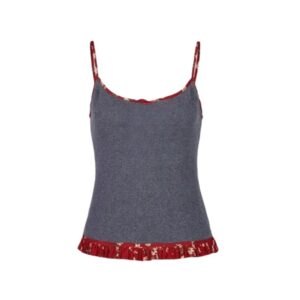 Gray Blue Stitching Tank