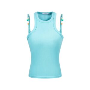 Slim Fit Solid Color Short Tank