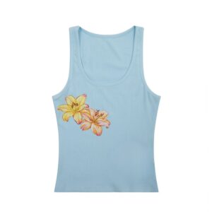 Simple Flower Print Tank